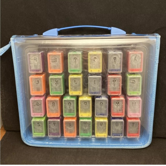 Alphabet A-Z Metal Paper Punch 26 piece Set with Zipper Carrying Case - Picture 2 of 4